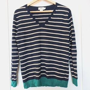 Vineyard Vines cashmere blend sweater, navy stripe